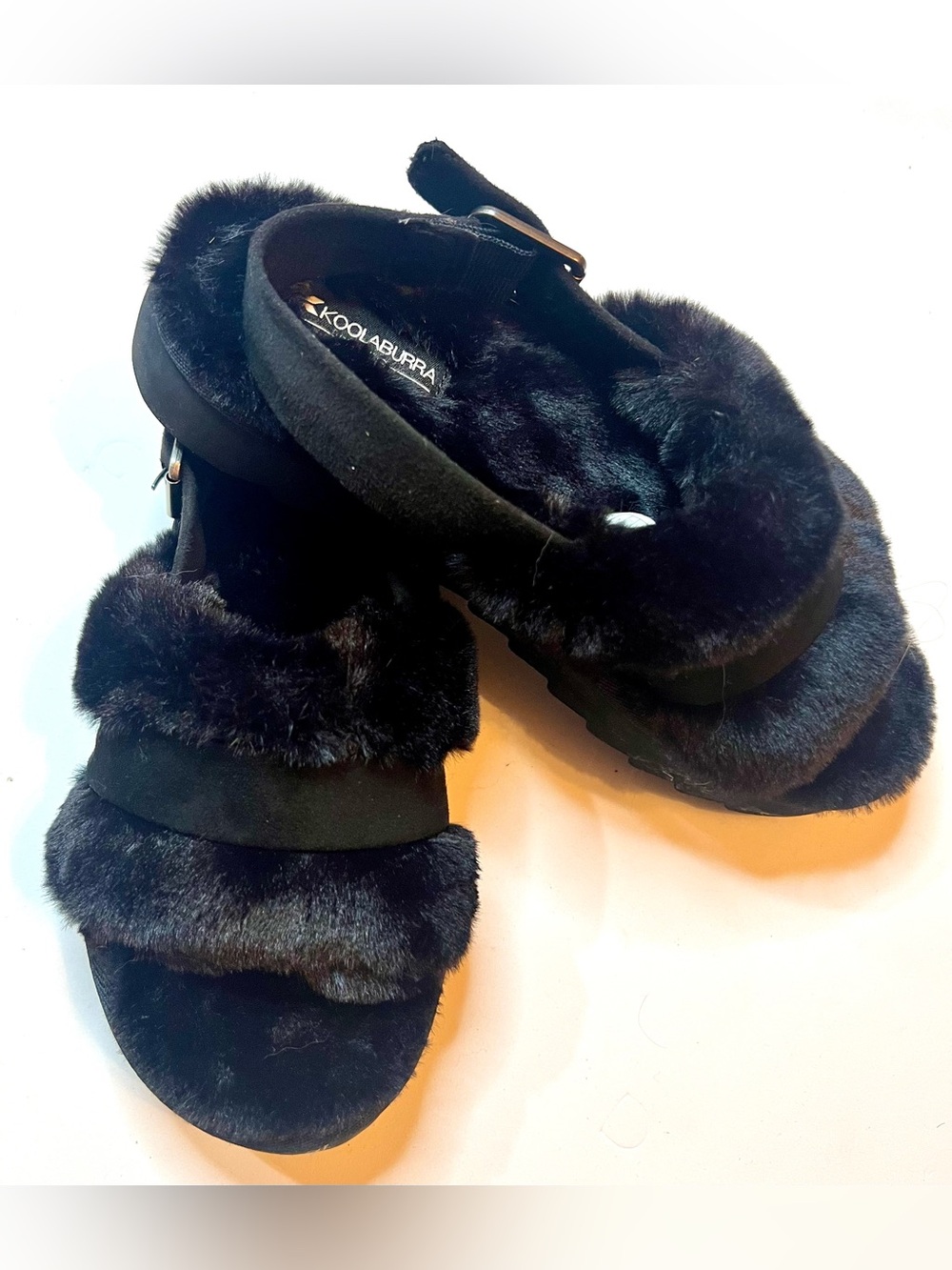Koolaburra by UGG Fuzz'd Out Sandals with Adjustable Buckle Strap